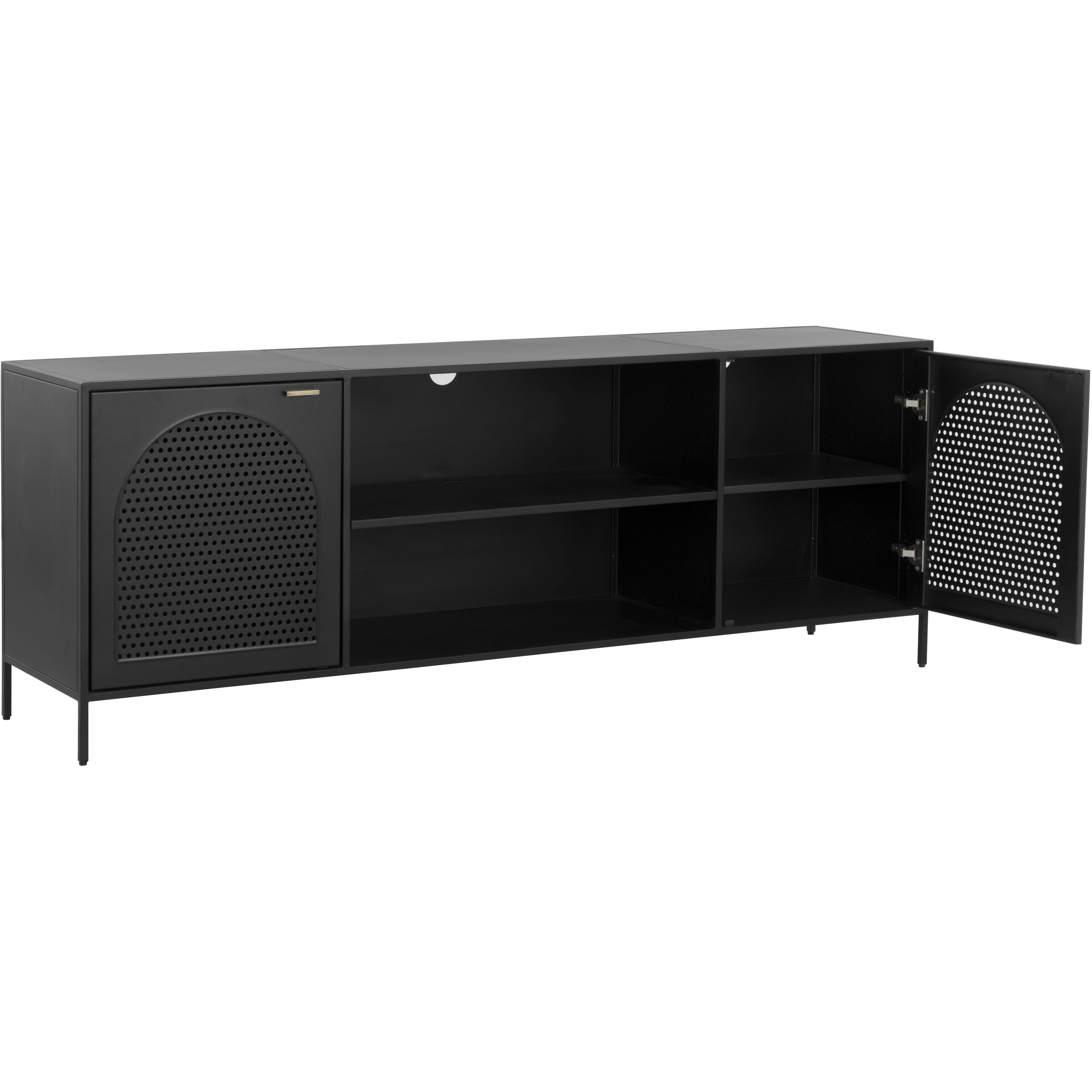 Aziza 72 inch Black Media Console & Cabinet